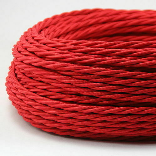 5 Meter 3 Core Braided Twisted Fabric Cable Lighting Flexible Cord Vintage Electric Wire