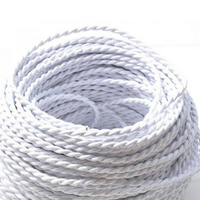 5 Meter 3 Core Braided Twisted Fabric Cable Lighting Flexible Cord Vintage Electric Wire