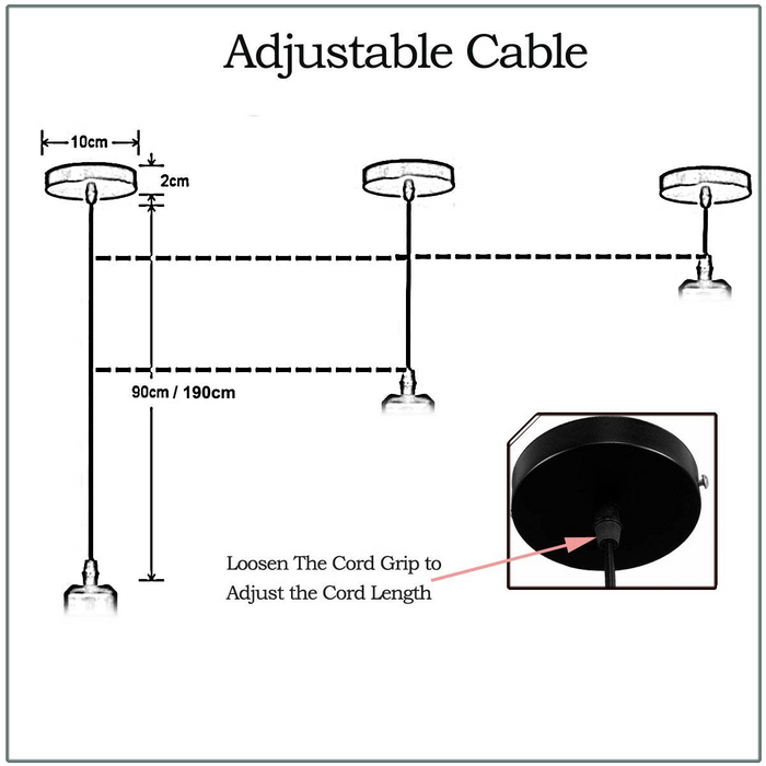 1m Twisted Cable E27 Base Yellow Brass Full Holder