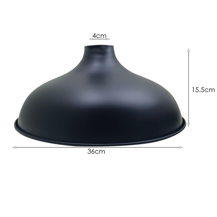 360mm Metal Lights Easy Fit Shade Ceiling Lampshade Industrial