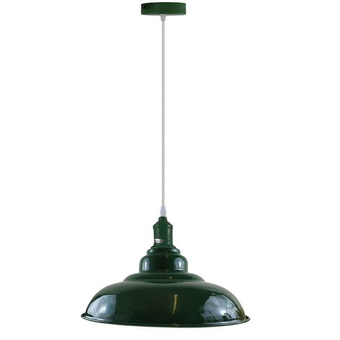 Green colour Modern Vintage Industrial Retro Loft Metal Ceiling Lamp Shade Pendant Light