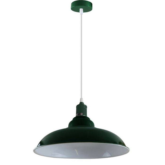 Groene kleur moderne vintage industriële retro loft metalen plafondlamp schaduw hanglamp