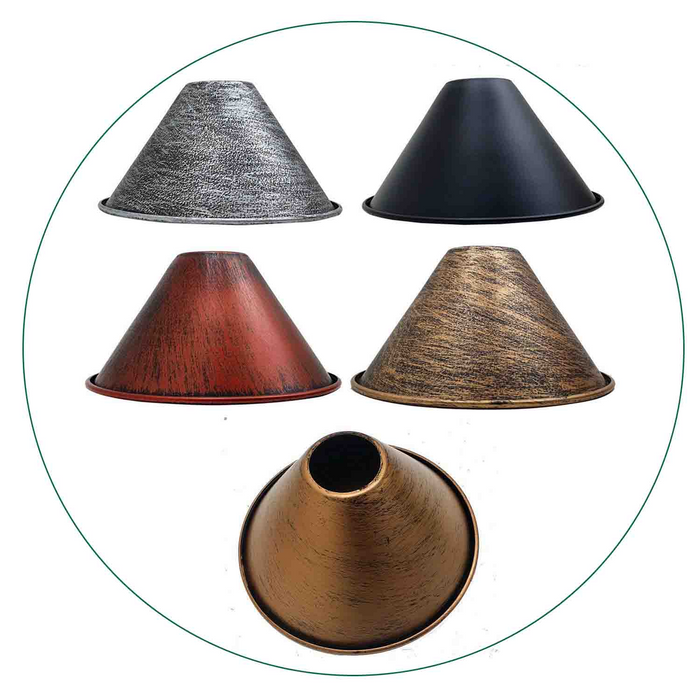 18mm x 10mm Large Easy Fit Pendant Light Shade Metal Lampshade Wall Lamp