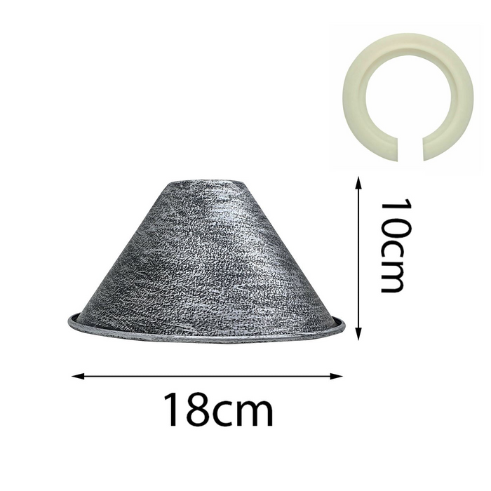 18mm x 10mm Large Easy Fit Pendant Light Shade Metal Lampshade Wall Lamp