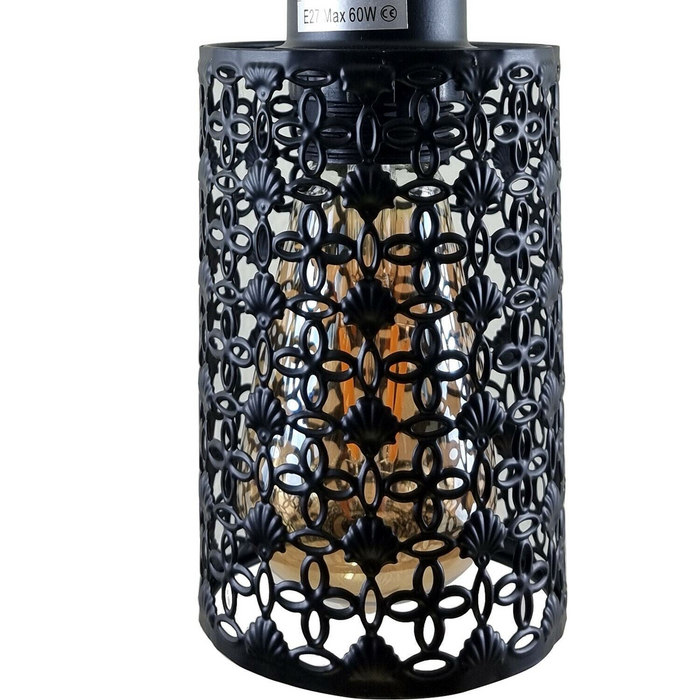 Modern Vintage Industrial Retro Wall Mounted Light Black Sconce with Barrel Cage Lamp Fixture Light UK