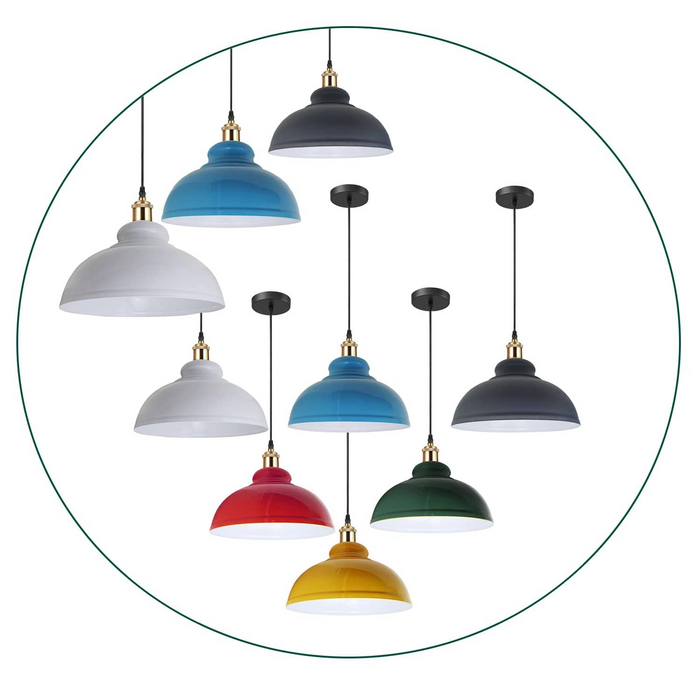 Retro Pendant Light Shade Vintage Industrial Ceiling Lighting LED Restaurant Loft With Free Bulb