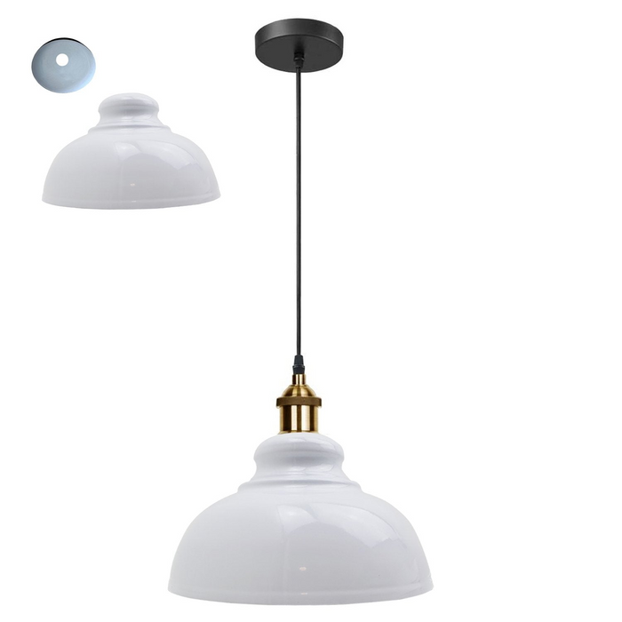 Retro hanglamp schaduw vintage industriële plafondverlichting LED restaurant loft met gratis lamp