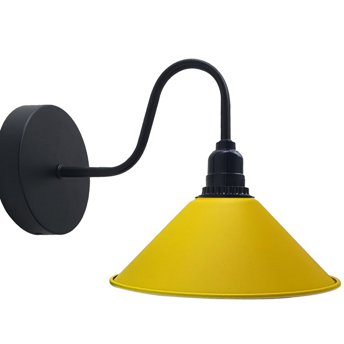 Vintage Shade Metal Retro Yellow Colour Wall Light for Modern Residence