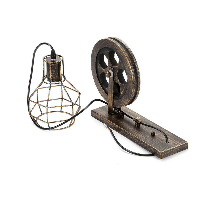 Geborsteld koperen vintage wielwandlamp Retro waterpijpwandlampen Loft