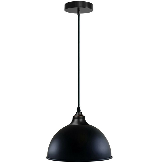 Industrial Ceiling Pendant Light Fitting Metal Dome Shape 21cm