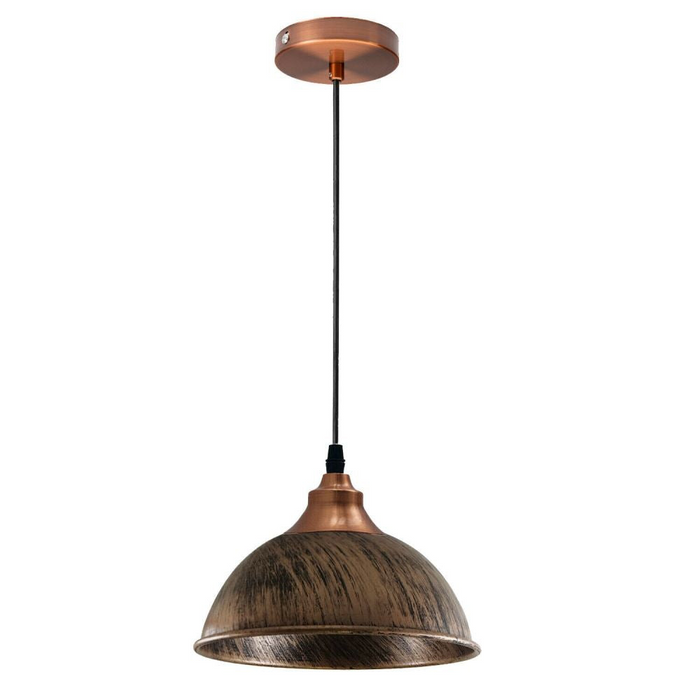 Industrial Ceiling Pendant Light Fitting Metal Dome Shape 21cm