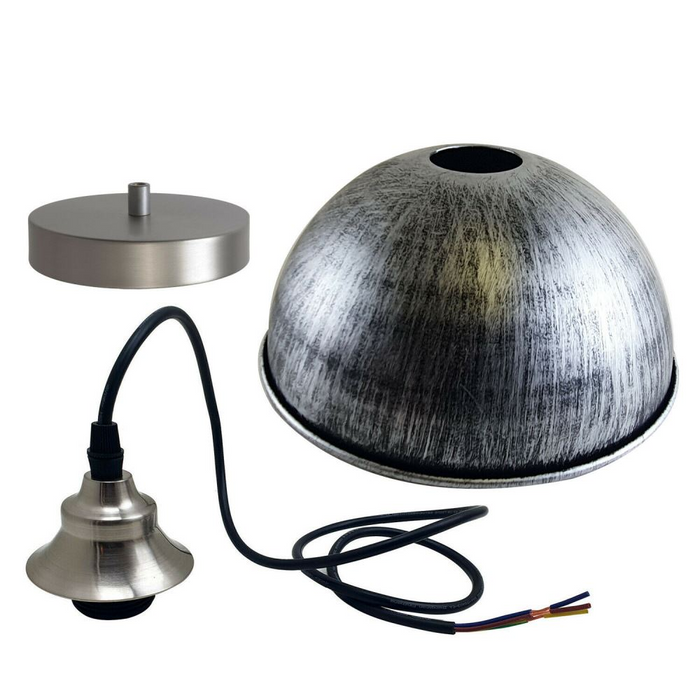 Industrial Ceiling Pendant Light Fitting Metal Dome Shape 21cm