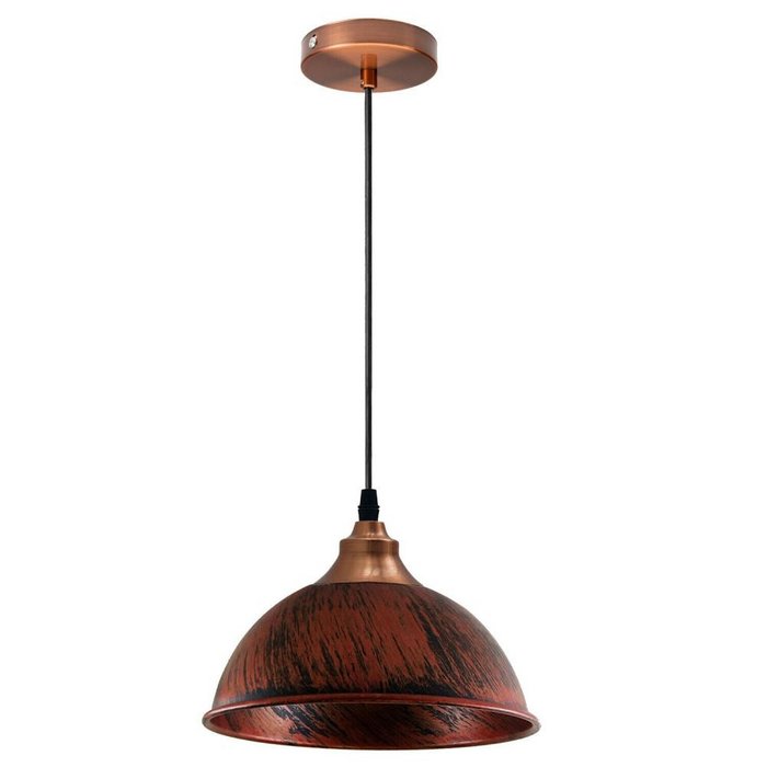 Industrial Ceiling Pendant Light Fitting Metal Dome Shape 21cm