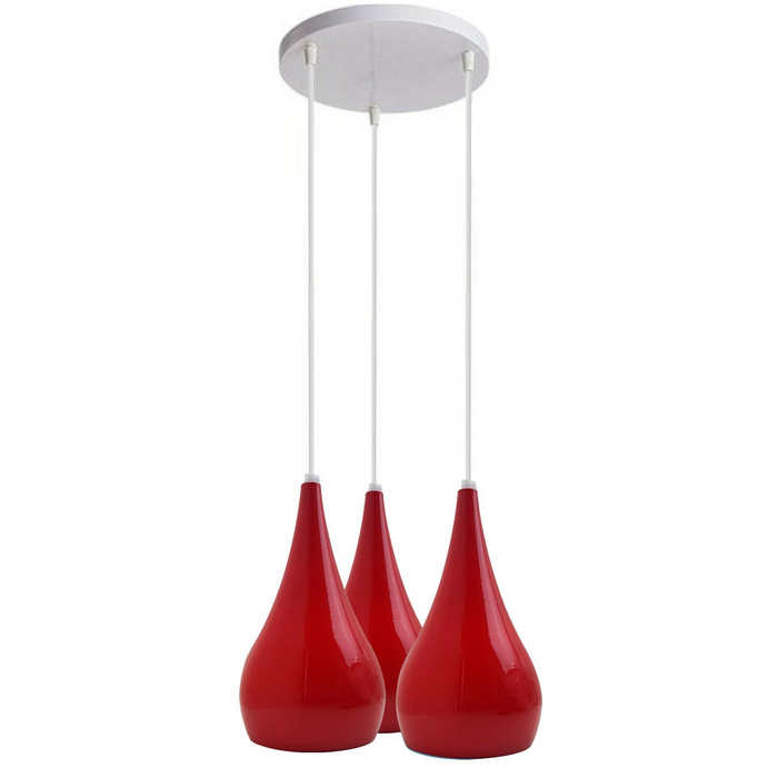 Colour Shade Chandelier Pendant Ceiling Light Red