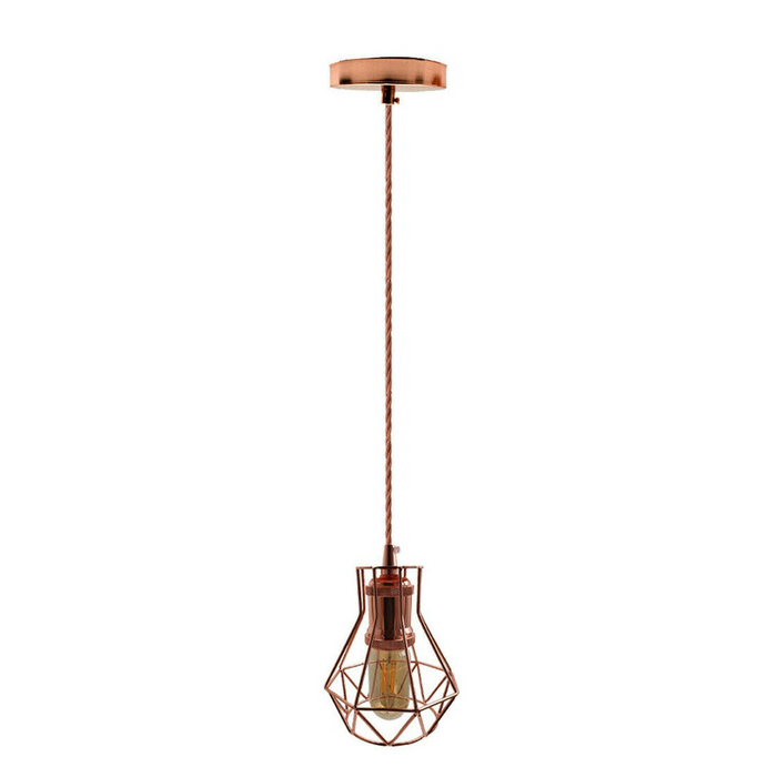 Vintage Industriële Lamp Licht Antiek Retro E27 Fitting Rosé Goud