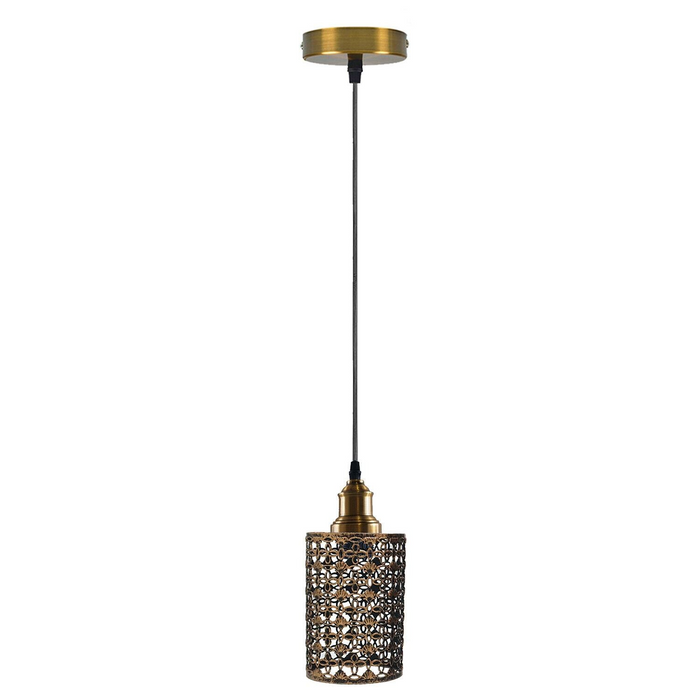 Vintage Metal Cage Retro Industrial Pendant Ceiling Lamp Light