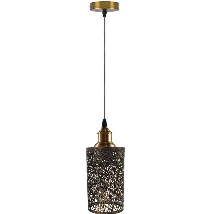 Vintage Metal Cage Retro Industrial Pendant Ceiling Lamp Light