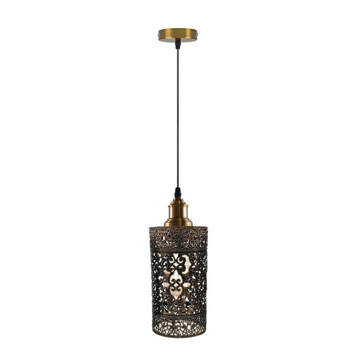 Vintage Metal Cage Retro Industrial Pendant Ceiling Lamp Light