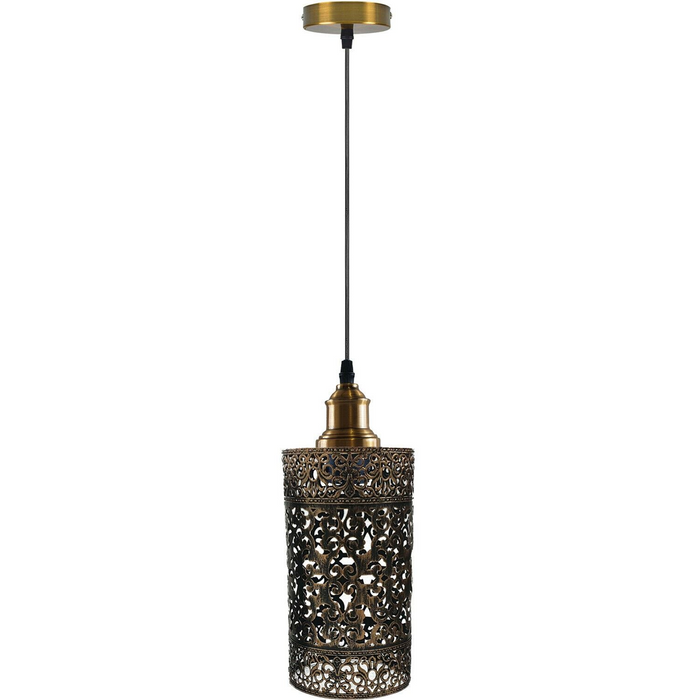 Vintage Metal Cage Retro Industrial Pendant Ceiling Lamp Light