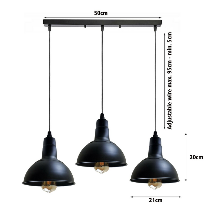 Retro Industrial Chandelier Ceiling Vintage Metal  Light Shade Pendant light