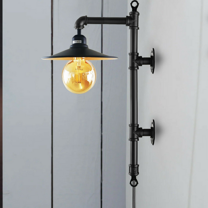 Retro Industrial Farmhouse Rustic Style Light Fitting Pipe Wall Lighting