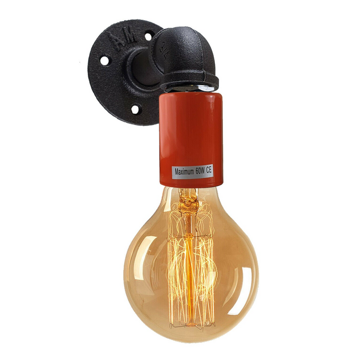 Oranje Waterleiding Wandlamp Industriële stijl enkelwandige armatuur