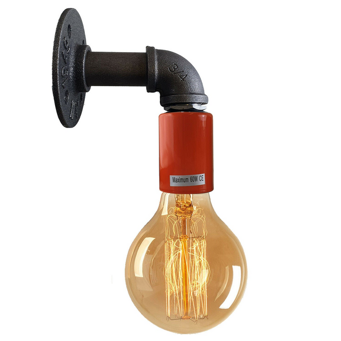 Oranje Waterleiding Wandlamp Industriële stijl enkelwandige armatuur