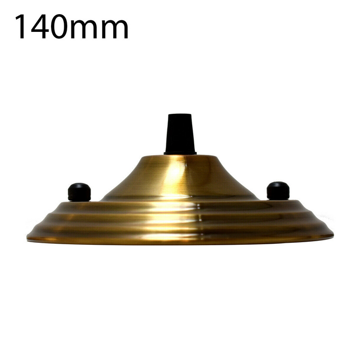 140mm Single Outlet Drop Metal Front Fitting Ceiling Rose