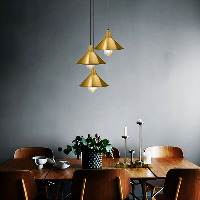 3 Head Industrial Metal Ceiling Colorful Pendant Shade Modern Hanging Retro Light Lamp