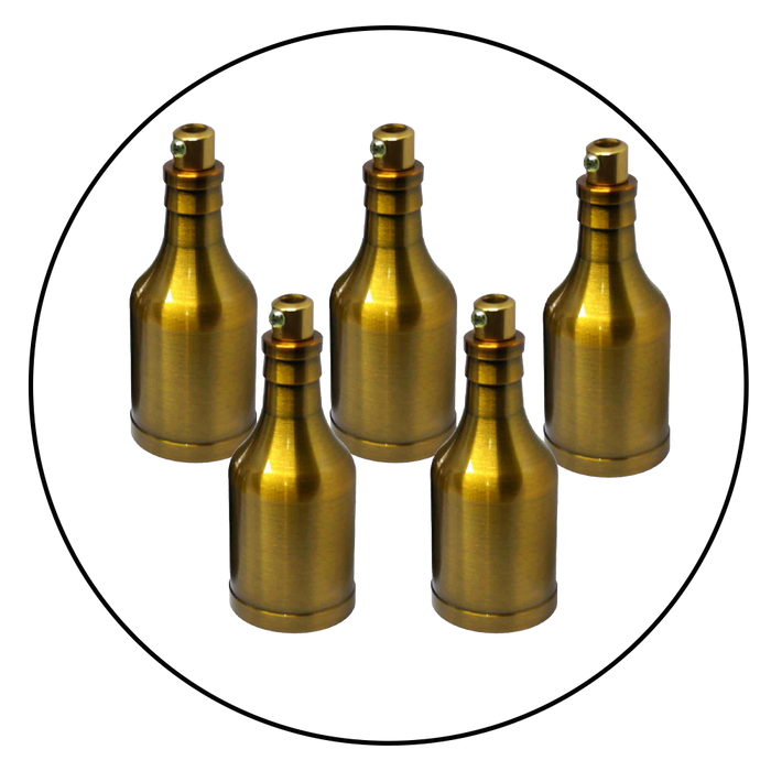 5 Pack E27 Yellow Brass Vintage Industrial Lamp Light Bulb Holder Antique Retro Edison E27 Fitting