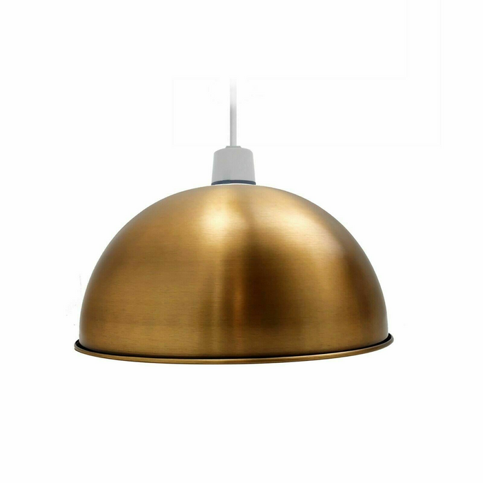 Retro Dome Easy Fit Metaalkleur Shade Lampenkap plafondlamp