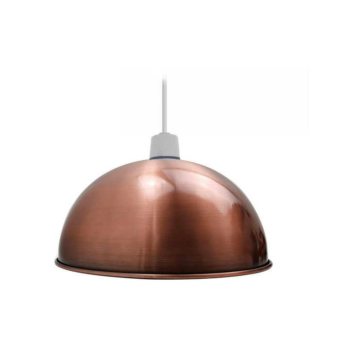 Retro Dome Easy Fit Metaalkleur Shade Lampenkap plafondlamp