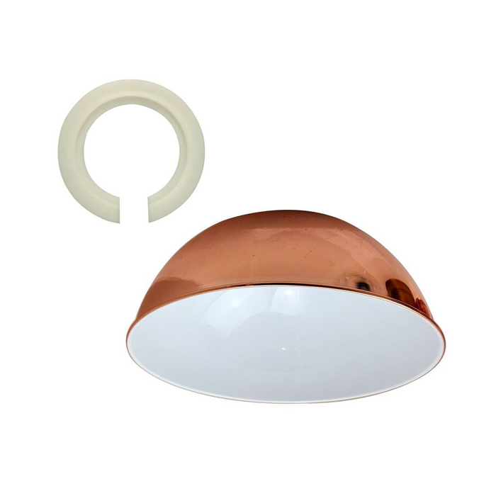 Retro Dome Easy Fit Metaalkleur Shade Lampenkap plafondlamp