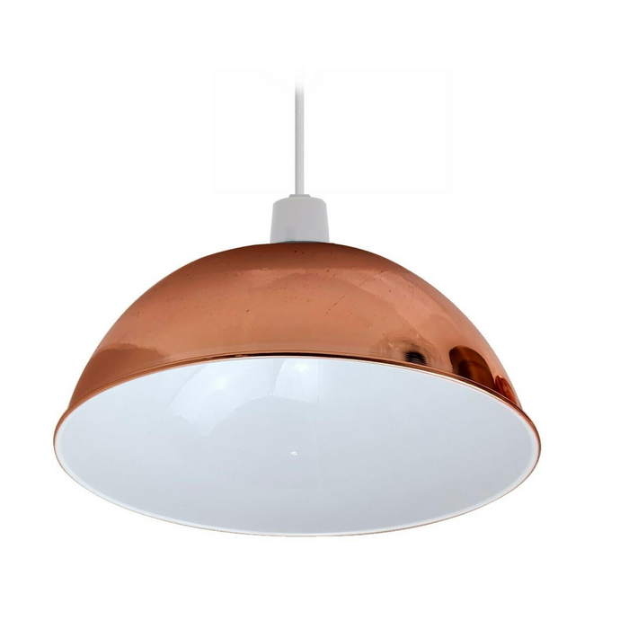 Retro Dome Easy Fit Metaalkleur Shade Lampenkap plafondlamp