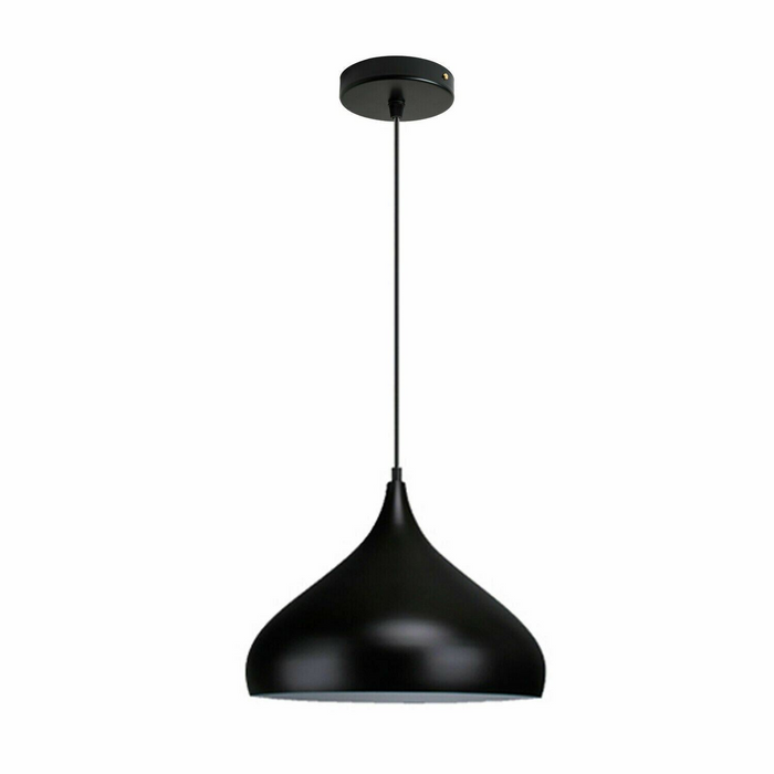 Retro industriële zwarte plafondhanglamp metalen lampenkap met verstelbare kabel van 95 cm