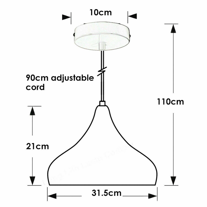 Retro industriële zwarte plafondhanglamp metalen lampenkap met verstelbare kabel van 95 cm