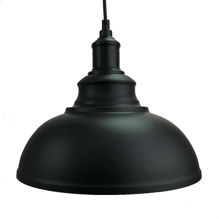 3 Pack Vintage Industrial Retro Ceiling Pendant Light Lampshade Black Metal Light Shade