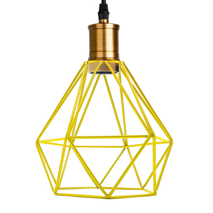 Industrial Retro style 3-Light Pendant lights Adjustable Cord with Diamond Metal Cages