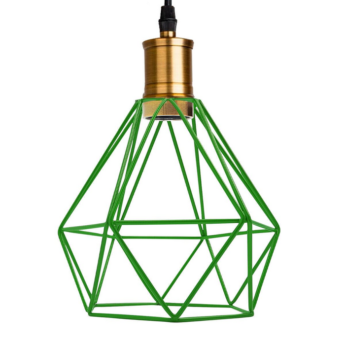 Industrial Retro style 3-Light Pendant lights Adjustable Cord with Diamond Metal Cages