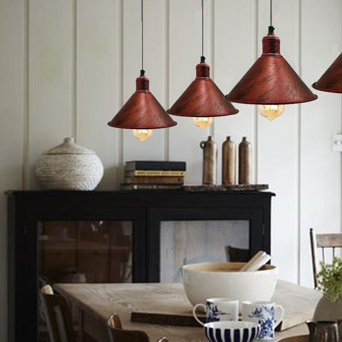 Industrial Retro Vintage Rustic Hanging Ceiling Brushed Lampshade