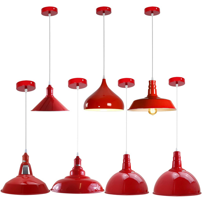 Moderne rode verlichting hanglamp metaal retro slaapkamer keuken moderne lichte stijl huis