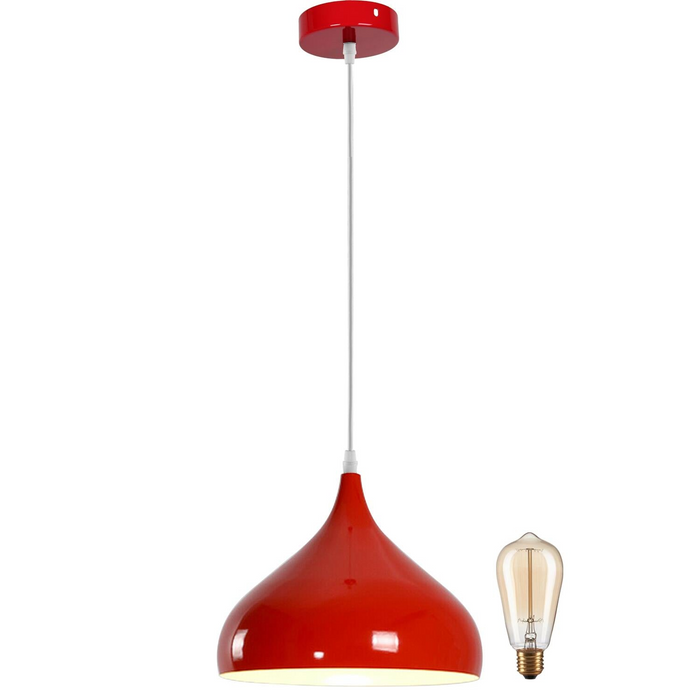 Moderne rode verlichting hanglamp metaal retro slaapkamer keuken moderne lichte stijl huis