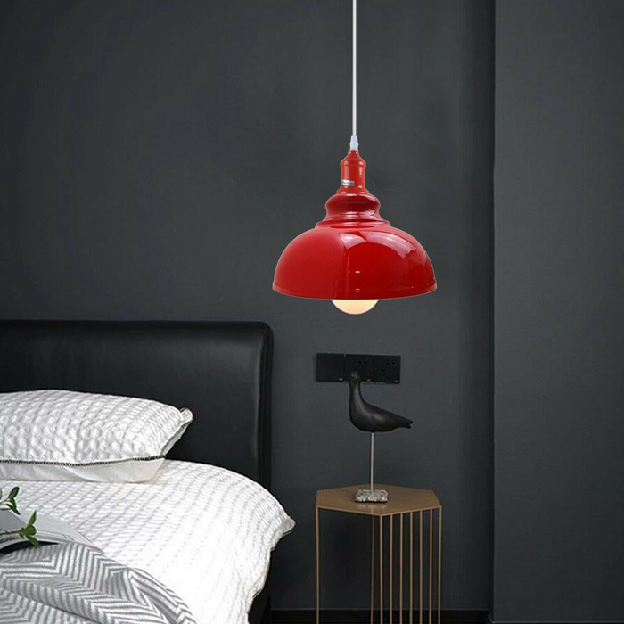 Moderne rode verlichting hanglamp metaal retro slaapkamer keuken moderne lichte stijl huis