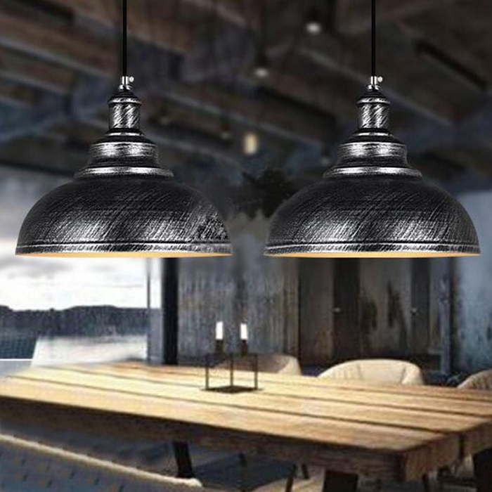 Silver Ceiling Pendant Retro Lamp Industrial Loft Chandelier