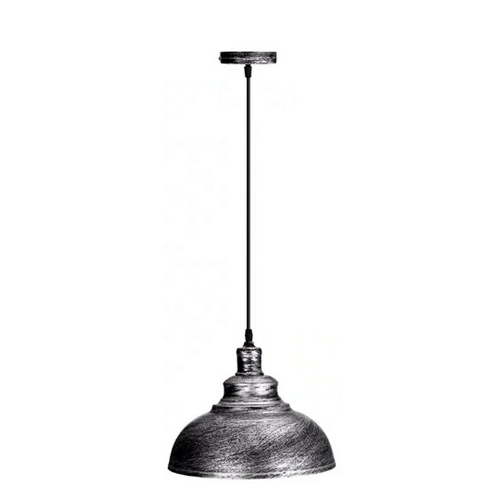 Zilveren plafondhanger retro lamp industriële loft kroonluchter