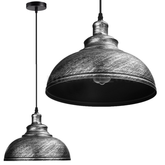 Silver Ceiling Pendant Retro Lamp Industrial Loft Chandelier