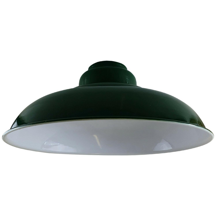 320 mm brede ronde hanglamp in industriële stijl, glanzende moderne metalen binnenlamp lampenkap