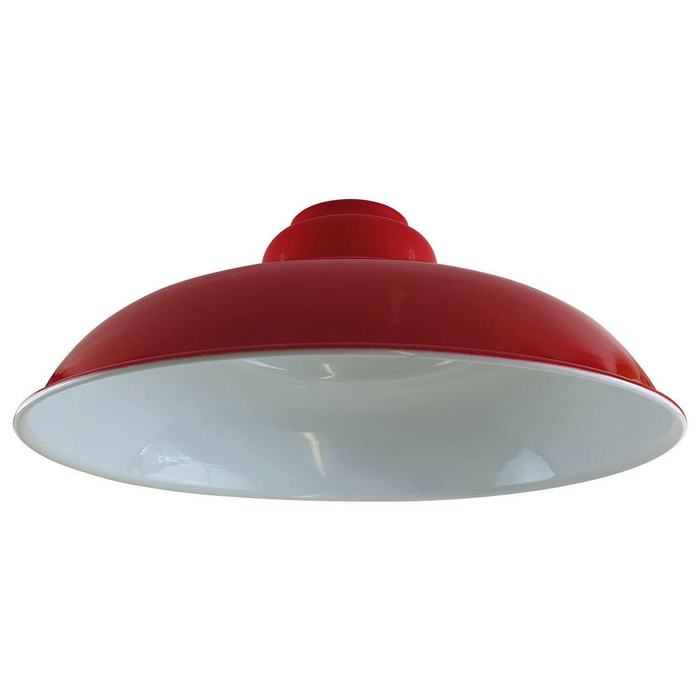 320 mm brede ronde hanglamp in industriële stijl, glanzende moderne metalen binnenlamp lampenkap