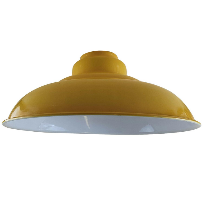 320 mm brede ronde hanglamp in industriële stijl, glanzende moderne metalen binnenlamp lampenkap