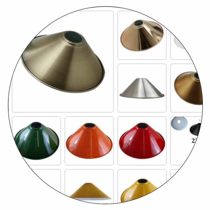 Industrial Vintage Metal Cone shaped Pendant light Lamp Shade